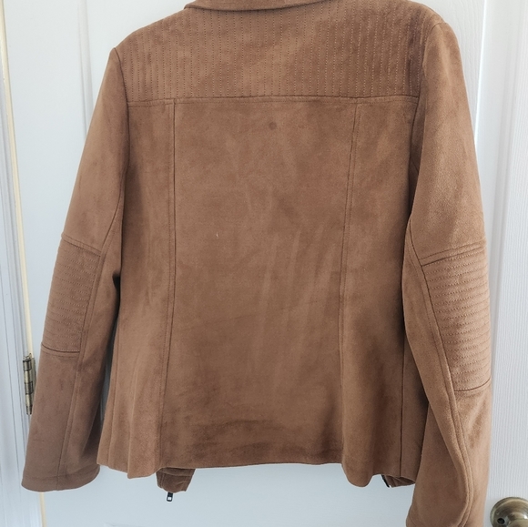 Betabrand Women’s Vegan-Suede Moto Jacket Large - Picture 5 of 7